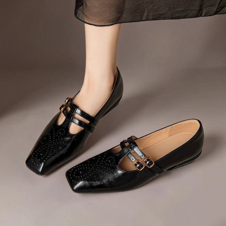 Marisol | Brogued Double-Strap Mary Jane Heels