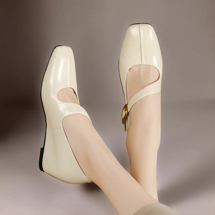June | Buckled Mary Jane Flats