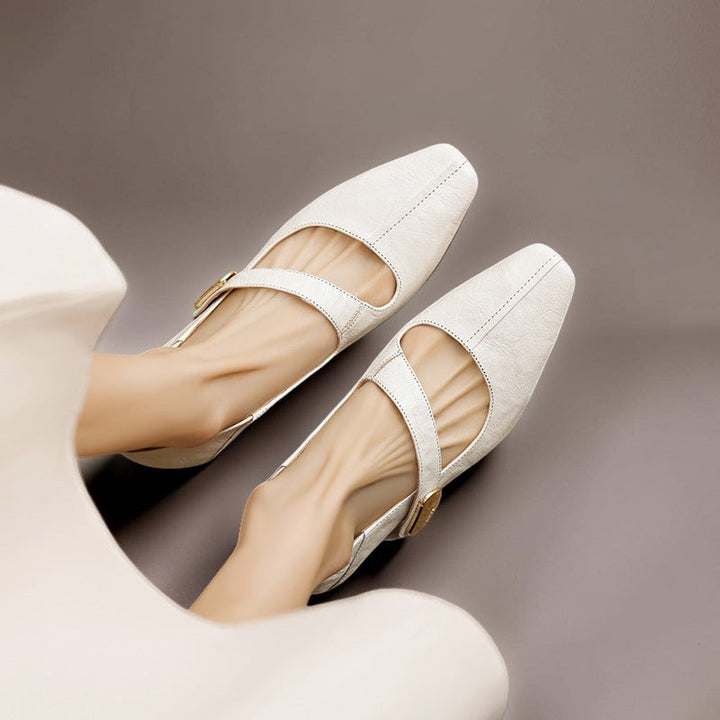 Harriet | Square-Toe Mary Jane Block Heels
