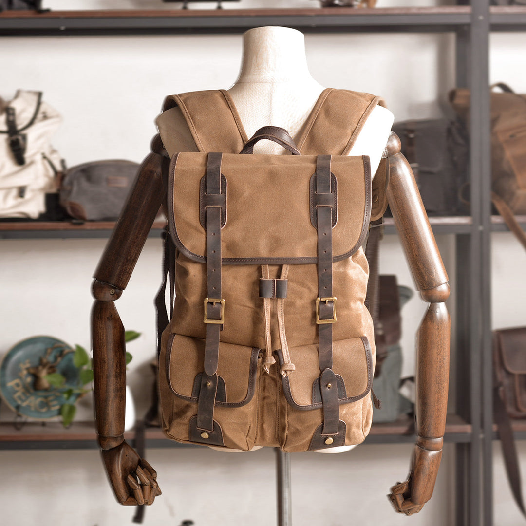 Marcus - Rugged Canvas Travel Backpack