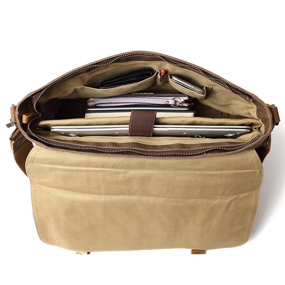 Jack - Durable Water-Resistant Waxed Canvas Messenger Bag