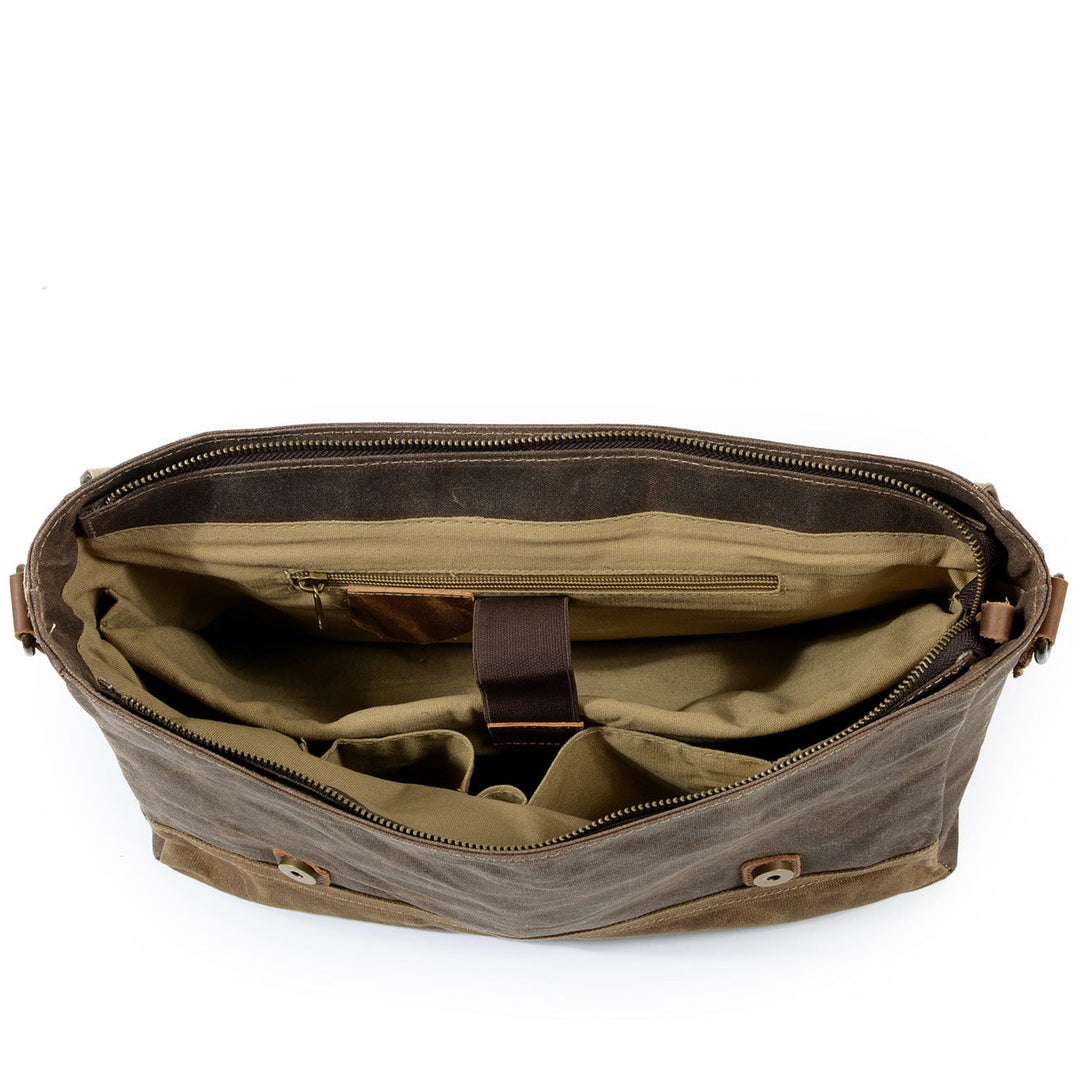 Jack - Durable Water-Resistant Waxed Canvas Messenger Bag
