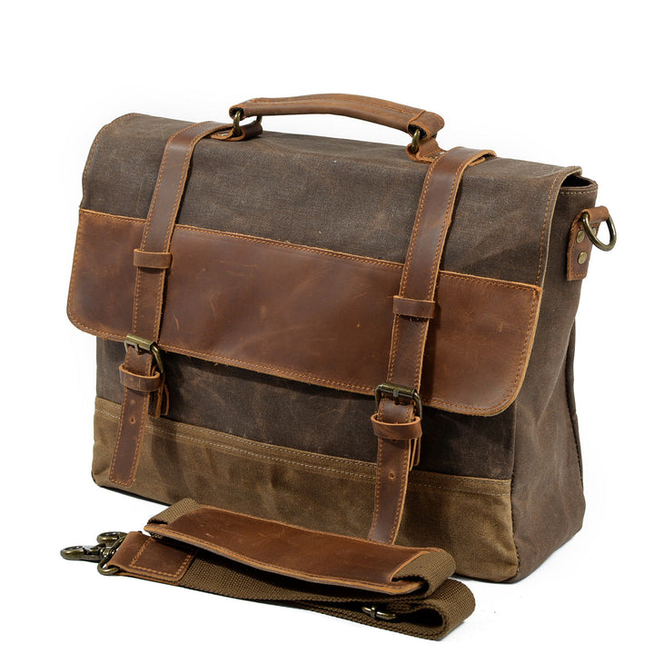 Jack - Durable Water-Resistant Waxed Canvas Messenger Bag