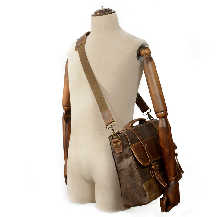 Jack - Durable Water-Resistant Waxed Canvas Messenger Bag