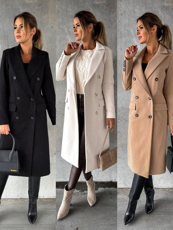 Emeline | Double-Breasted Longline Overcoat