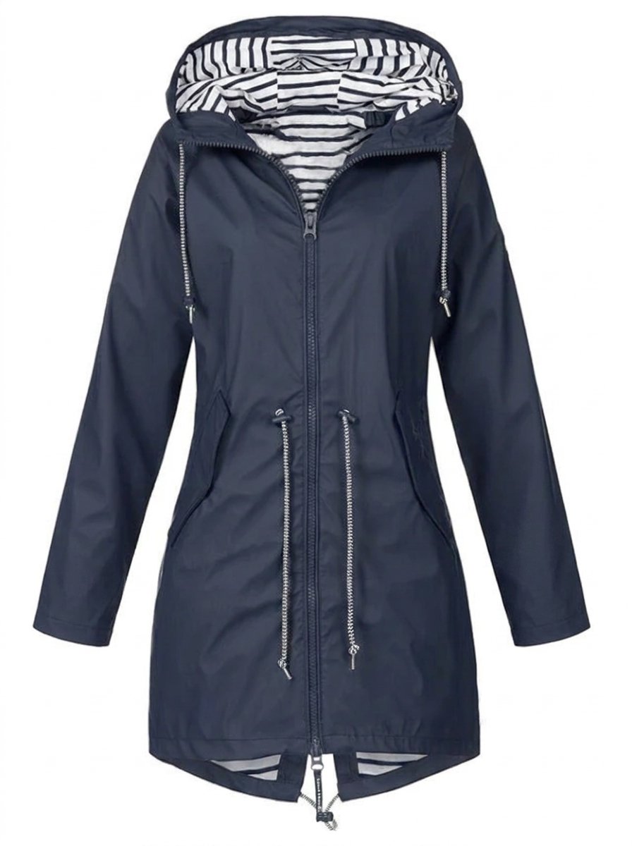 Rosalind | Hooded Drawstring Rain Coat