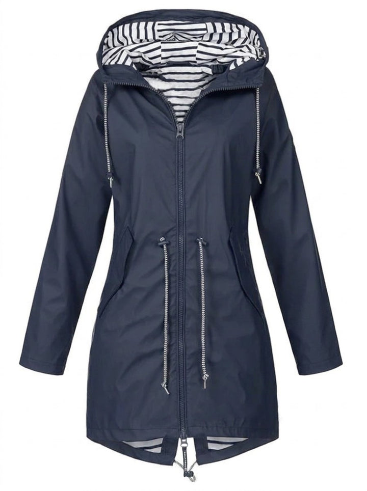 Rosalind | Hooded Drawstring Rain Coat