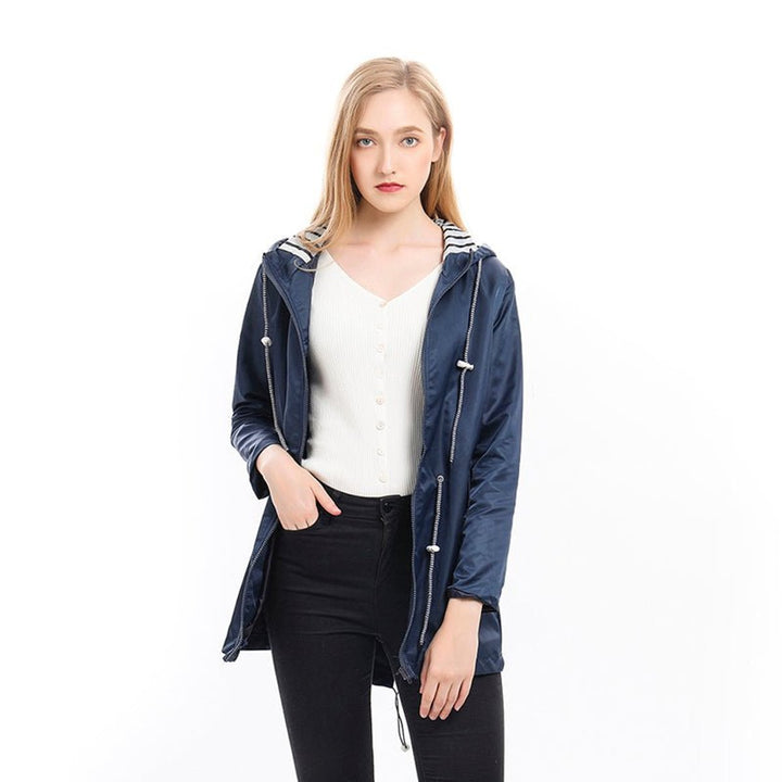 Rosalind | Hooded Drawstring Rain Coat