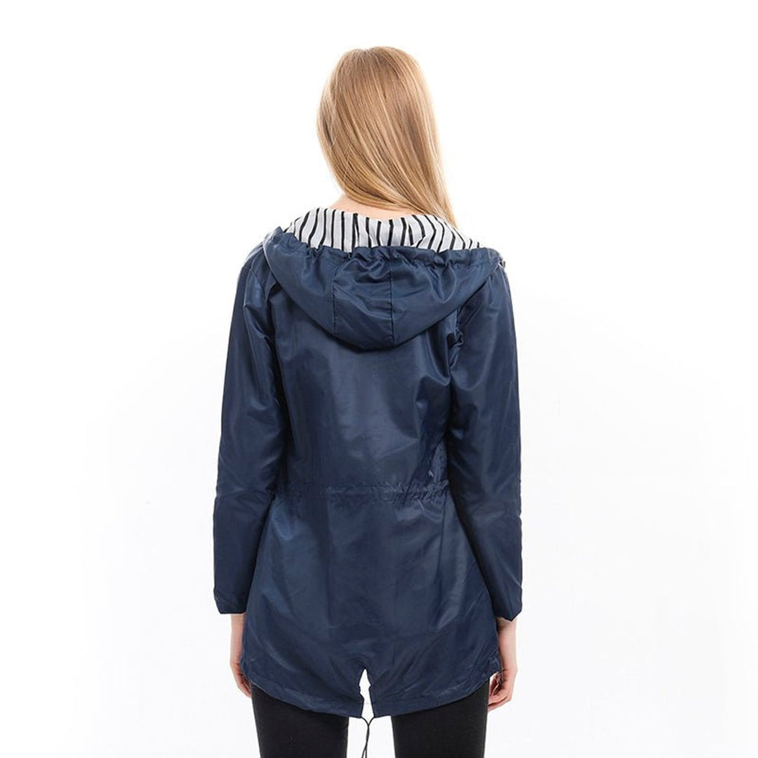 Rosalind | Hooded Drawstring Rain Coat