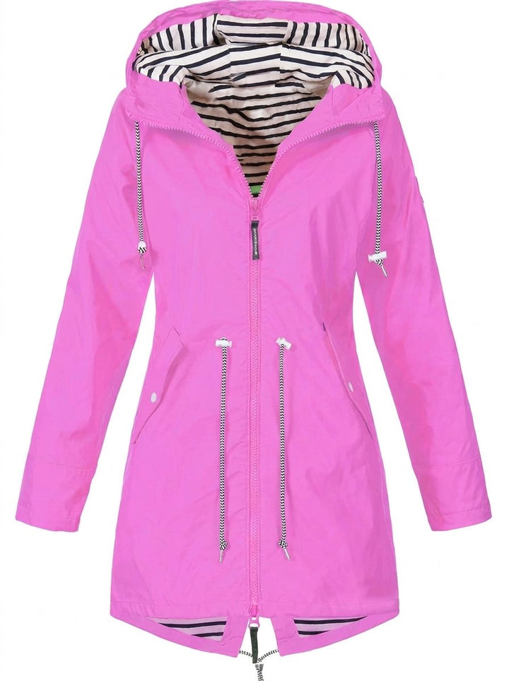 Rosalind | Hooded Drawstring Rain Coat