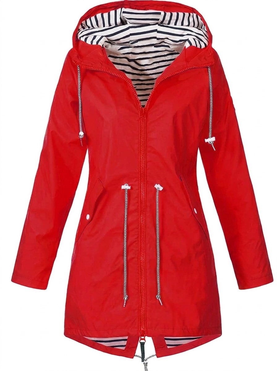 Rosalind | Hooded Drawstring Rain Coat