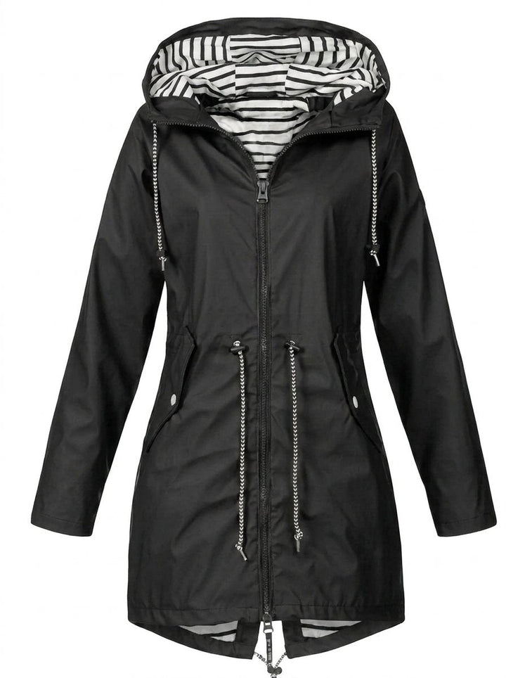 Rosalind | Hooded Drawstring Rain Coat