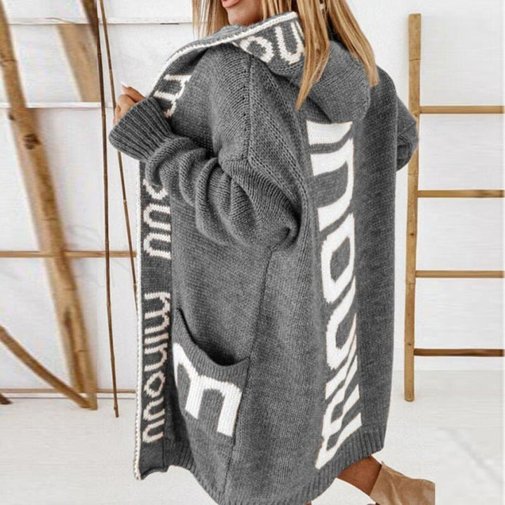 Marguerite | Hooded Open-Front Knit Cardigan
