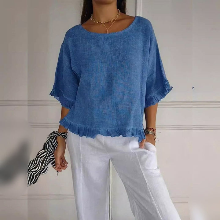 Tegan™ | Ruffle Hem Blouse