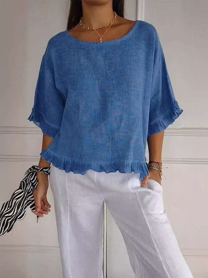 Tegan™ | Ruffle Hem Blouse