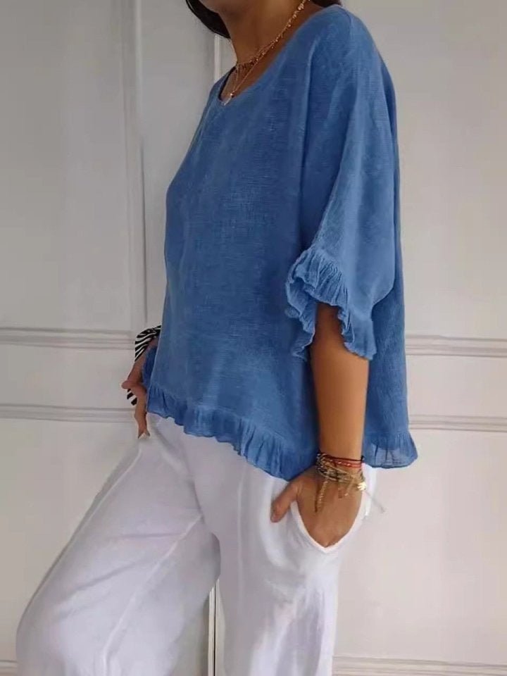 Tegan™ | Ruffle Hem Blouse