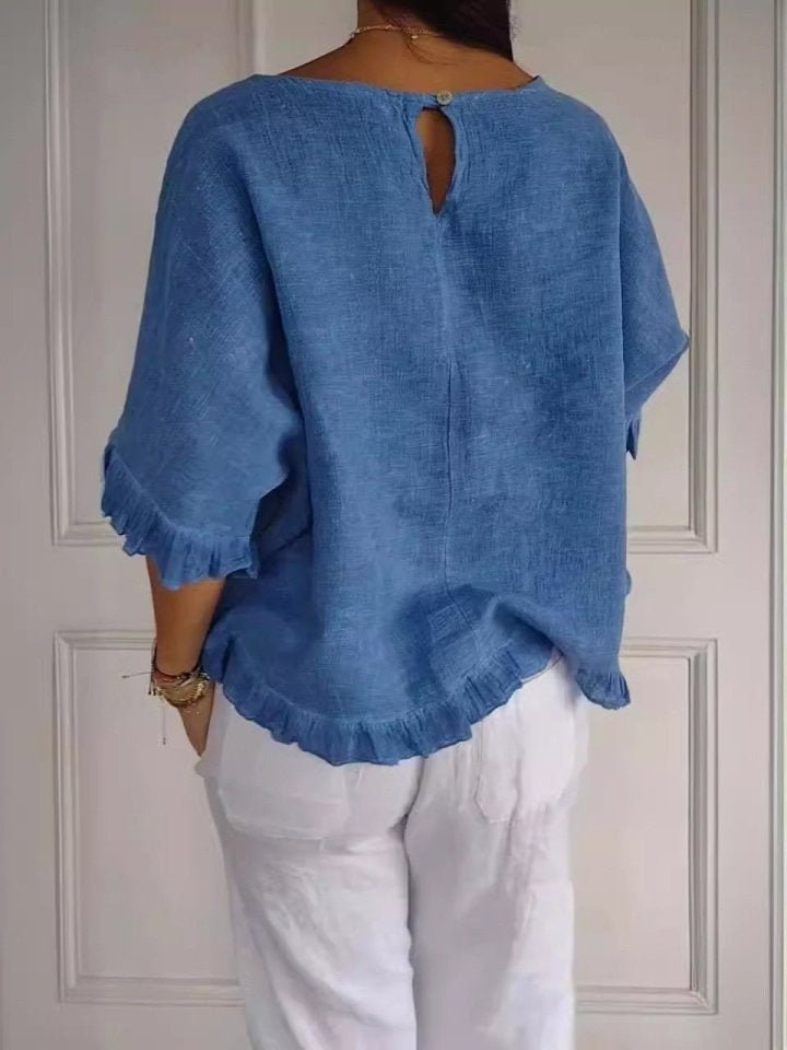 Tegan™ | Ruffle Hem Blouse
