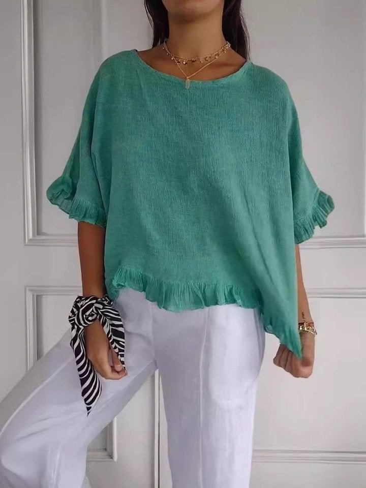 Tegan™ | Ruffle Hem Blouse
